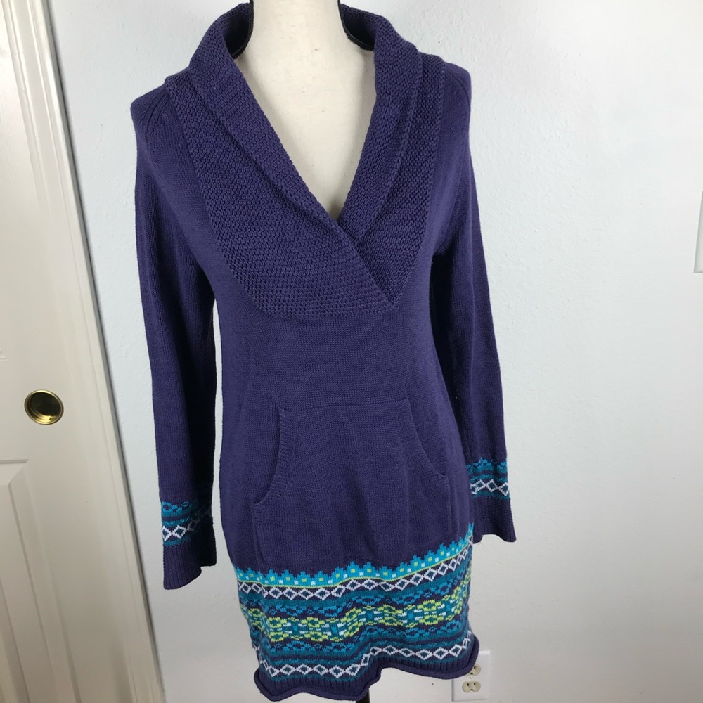 ATHLETA POCKET POUCH LONG PULLOVER SWEATER